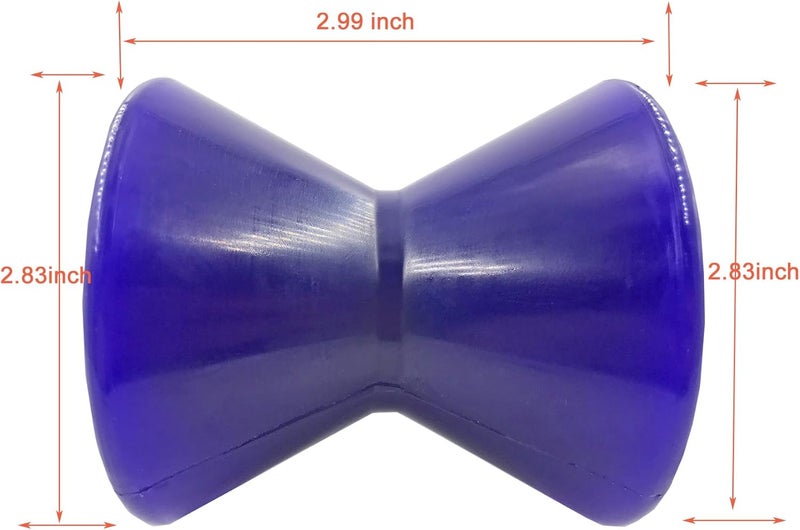 Wonwopn 3 Inch 4Inch Boat Trailer Roller Assembly Bow Stop Bell Roller with 1/2 Inch Shaft, 3 Inch Roller fits 3 Inch Bracket, 4 Inch Roller fits 4 Inch Bracket, Polyurethane - Image 4